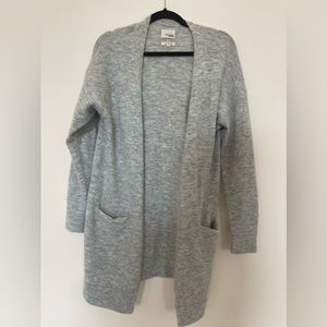Aritzia Wilfred Free Light Grey Duster Cardigan